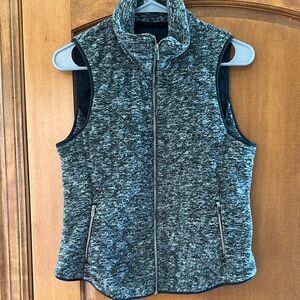 Abercrombie & Fitch Gray Sleeveless Vest with High Collar